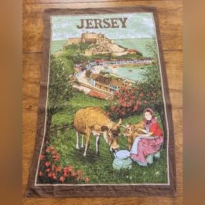 CLIVE MAYOR Vintage Jersey Tea Towel, Made in Britain